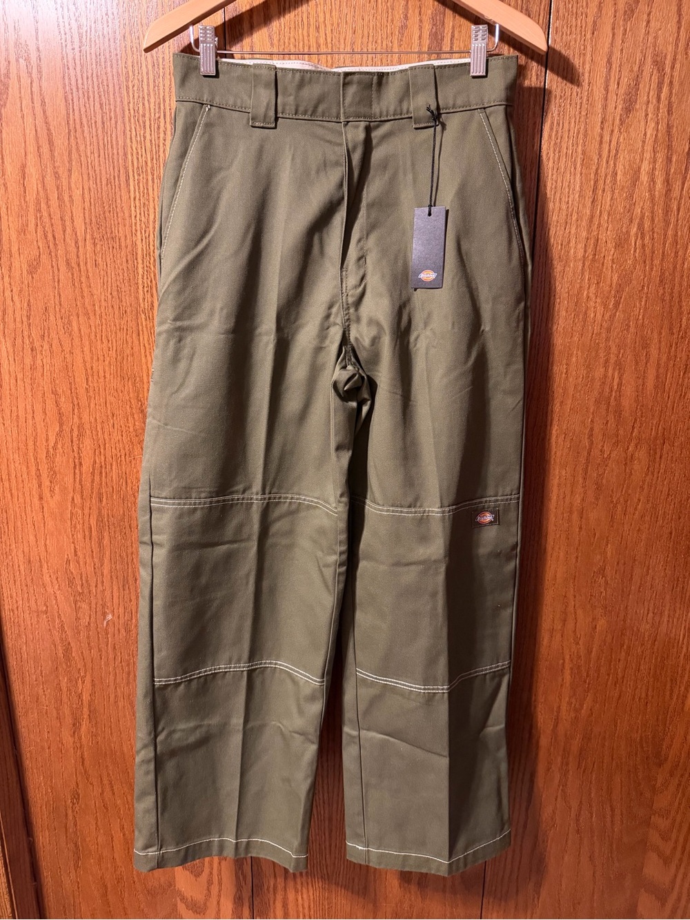 Dickies Women’s Relaxed Fit Pants With Double Knee Pants Size 6 Olive Green